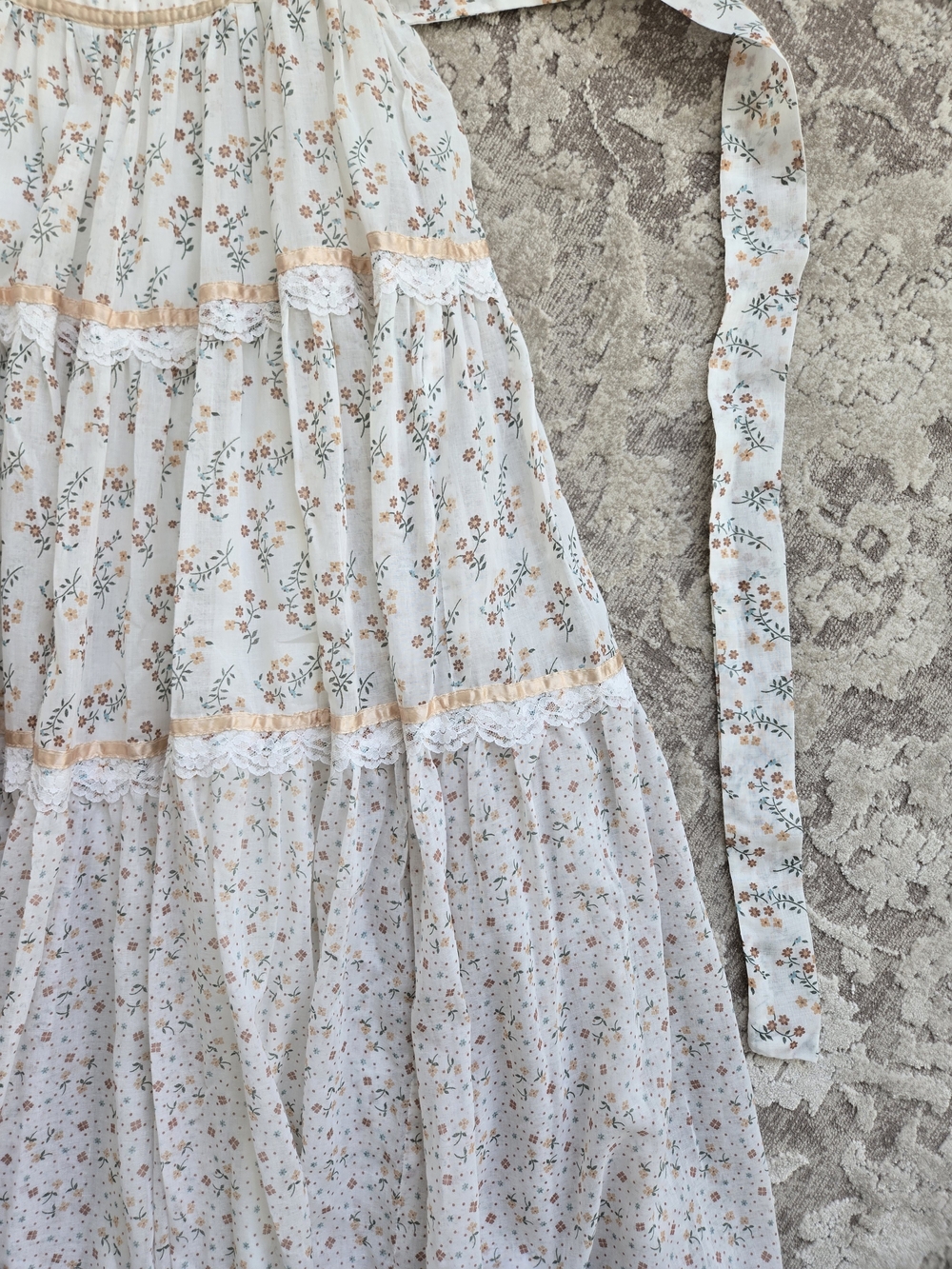 Gold Label Gunne Sax by Jessica San Fransisco Vintage 70s Calico Maxi Dress - Picture 5 of 13